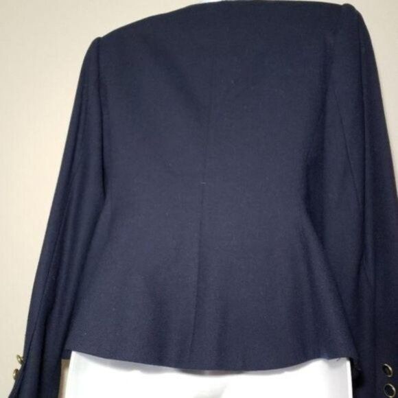 Kasper wool button up blazer navy size 8 - Picture 8 of 9